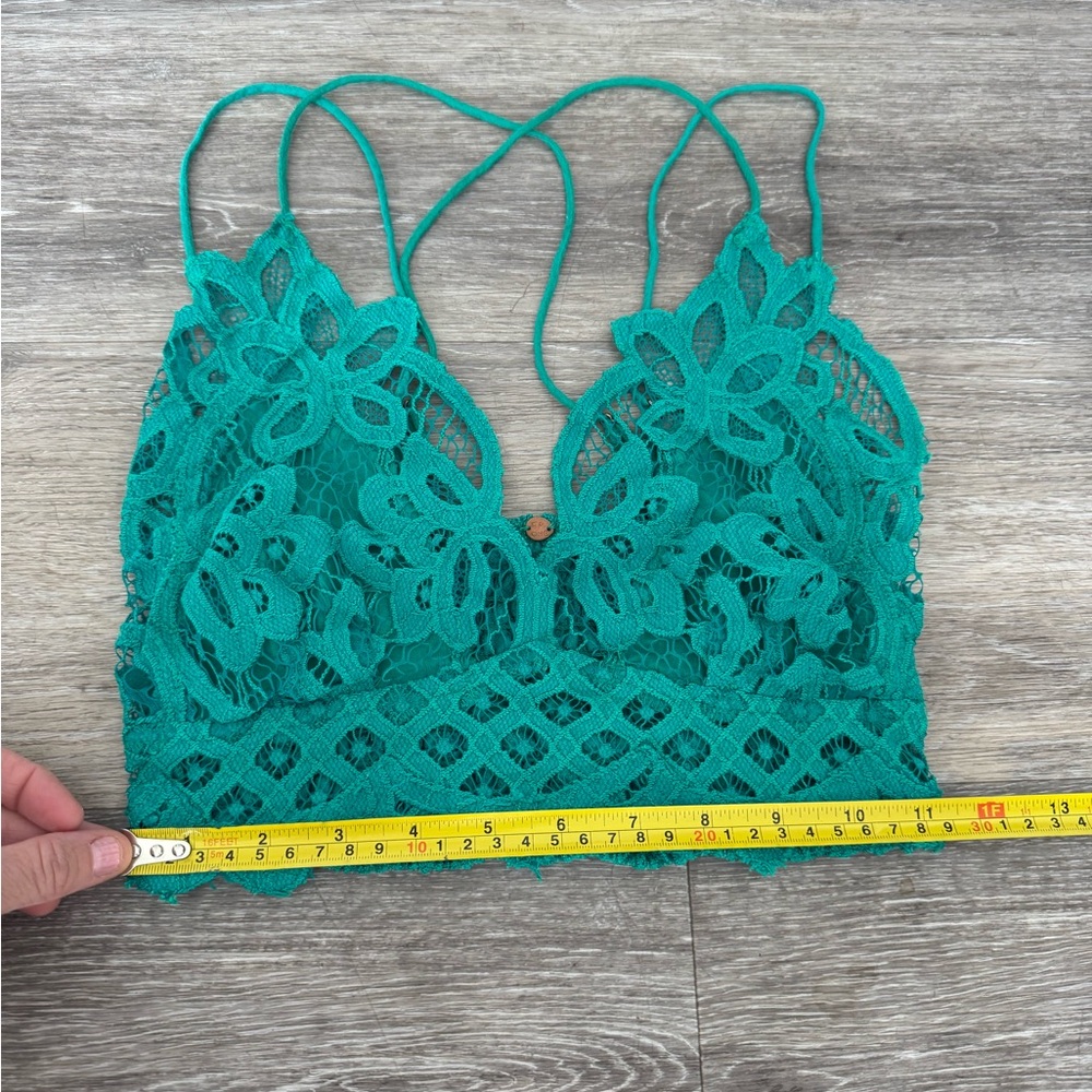 Free People Adella Lace teal bralette
